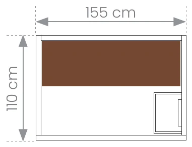 Plan coté du sauna Utopia 3