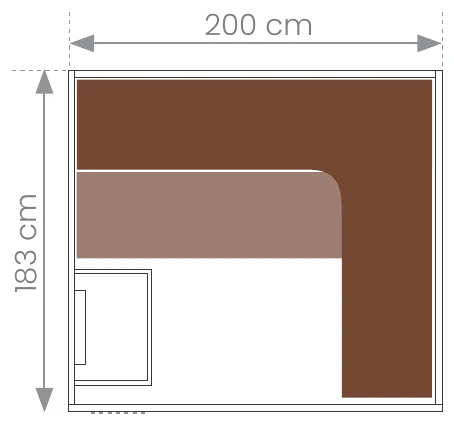 Plan coté du sauna Utopia 6