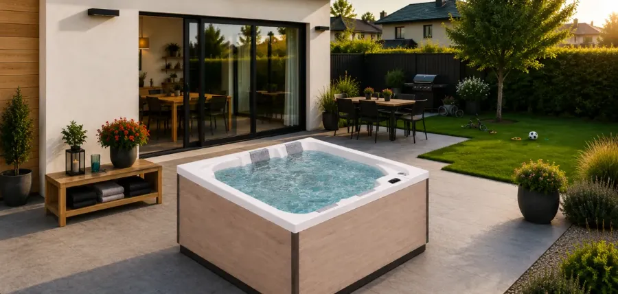Spa Honfleur 5 places dans le jardin d'une maison