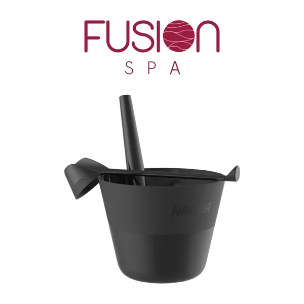 Kit d’accessoires de sauna Harvia : seau et louche noirs