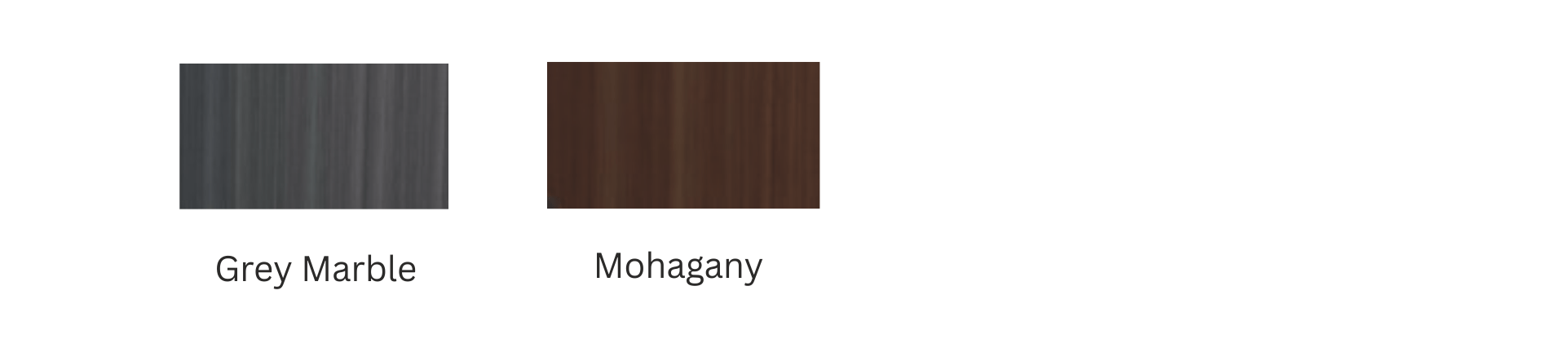Coloris du la coque Grey Marble, Mohagany